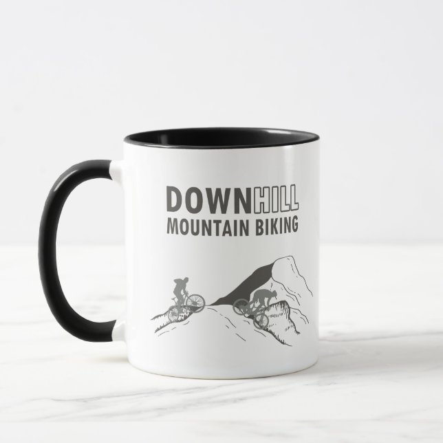 Downhill Mountain Bike Mug (Left)