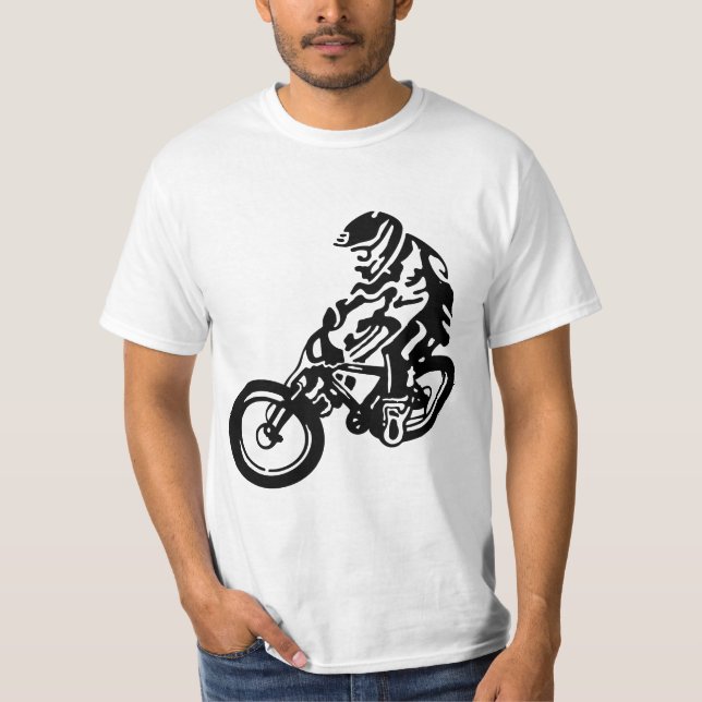 Downhill mountain bike rider T-Shirt (Front)