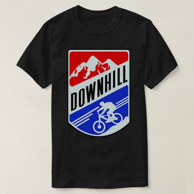 Downhill Mountain BikeCycling Cyclist T-Shirt (Design Front)