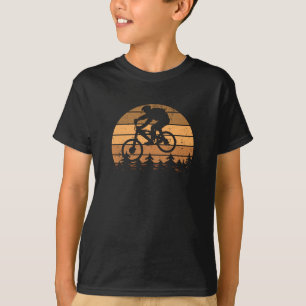 Downhill Mountain Biker MTB Sunset Gift T-Shirt