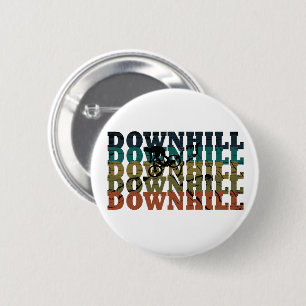 downhill mountain biking 6 cm round badge