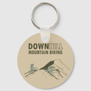 downhill mountain biking key ring