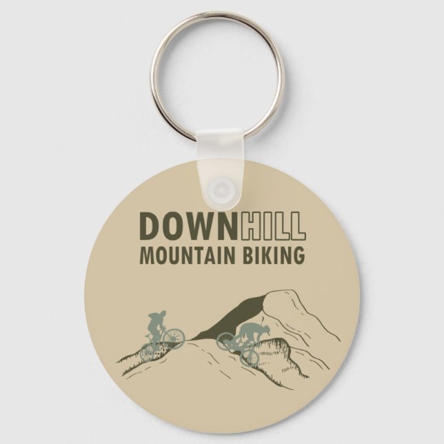 Downhill mountain biking key ring (Front)