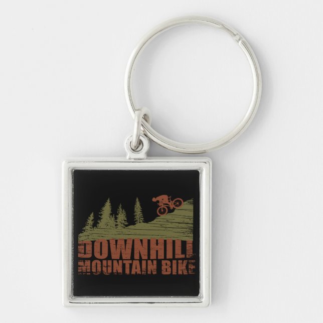 downhill mountain biking key ring (Front)