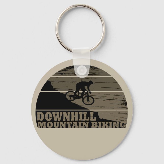 downhill mountain biking key ring (Front)