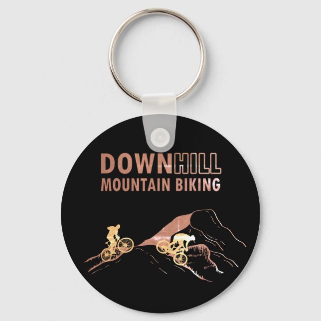 downhill mountain biking key ring (Front)