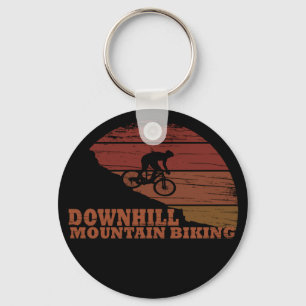 downhill mountain biking key ring