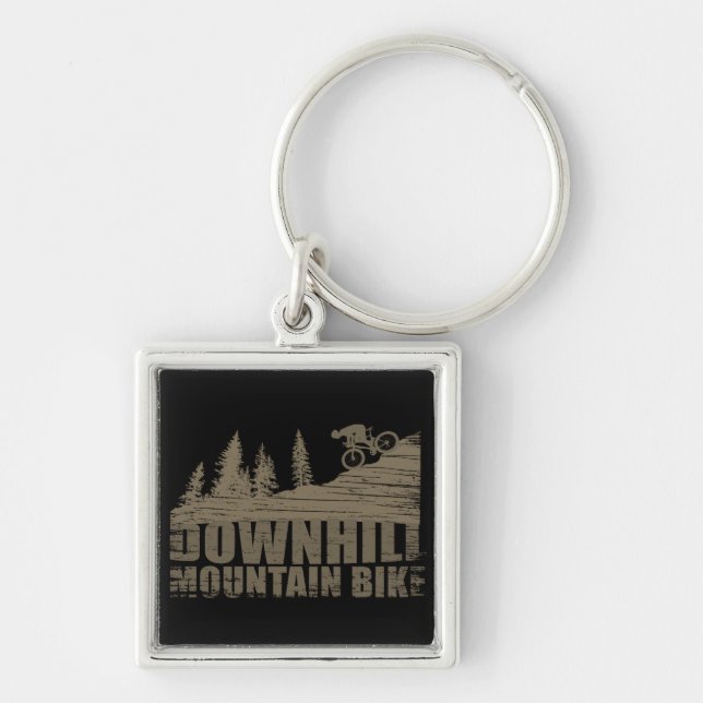 downhill mountain biking key ring (Front)