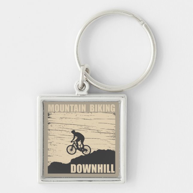 downhill mountain biking key ring (Front)