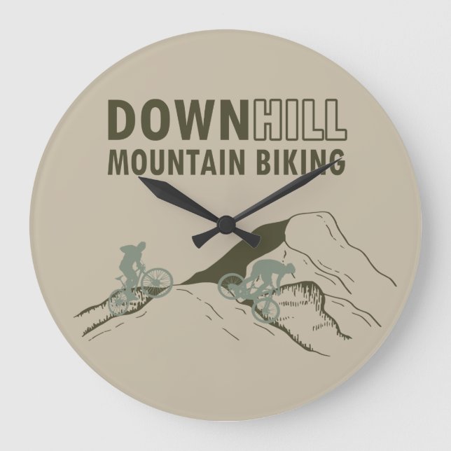 Downhill mountain biking large clock (Front)