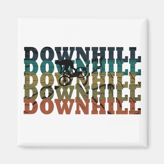 downhill mountain biking magnet (Front)