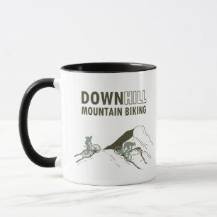Downhill mountain biking mug