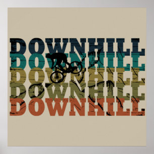 downhill mountain biking poster