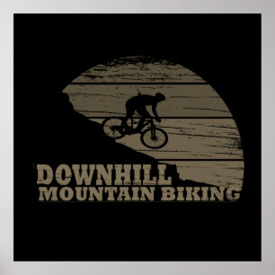 downhill mountain biking poster