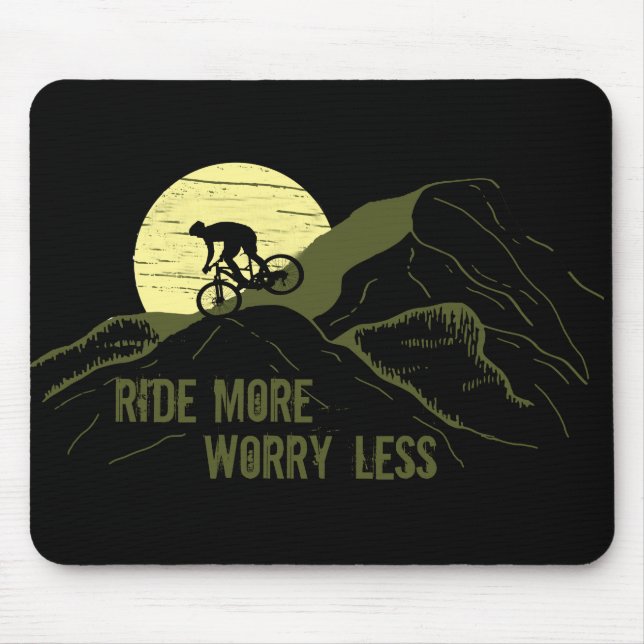 downhill mountain biking quote mouse mat (Front)