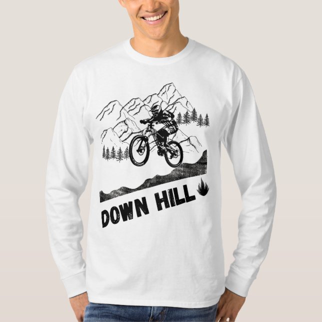 Downhill Mountain Biking T-Shirt (Front)