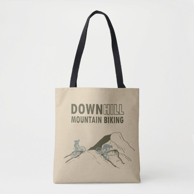 Downhill mountain biking tote bag (Front)