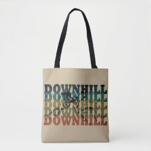 Downhill mountain biking tote bag