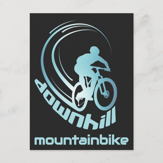 Downhill Mountainbike MTB Mountain bike Postcard (Front)