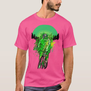 Downhill MTB Bicycle Mountain Bike Motif T-Shirt