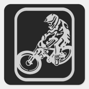 Downhill MTB Square Sticker