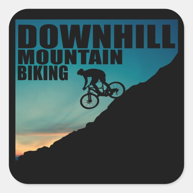 Downhill MTB Square Sticker (Front)