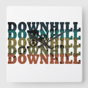 Downhill MTB Square Wall Clock