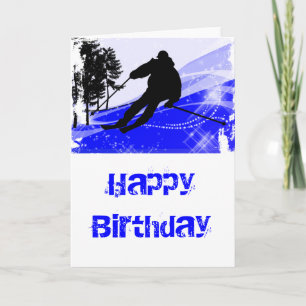 Downhill on the Ski Slope Card