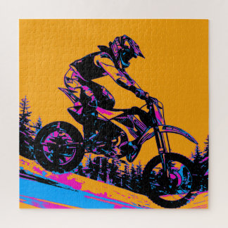 Downhill Racer - Motocross Rider Jigsaw Puzzle