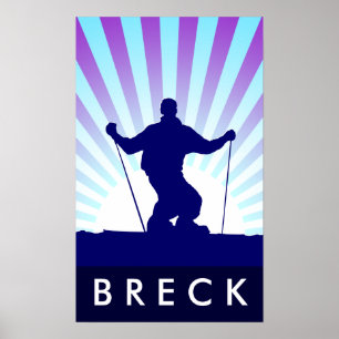 downhill ski breckenridge poster