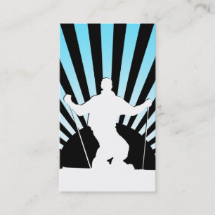downhill ski business card
