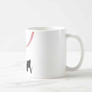 downhill ski skiing red track coffee mug