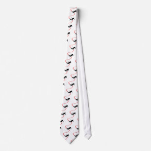 downhill ski skiing red track tie