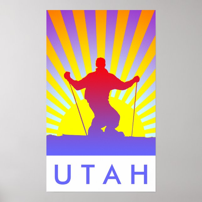 downhill ski UTAH Poster (Front)