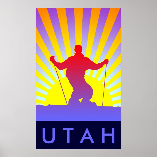 downhill ski UTAH Poster (Front)
