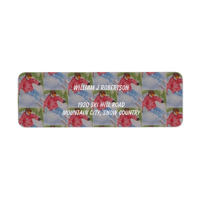 DOWNHILL SKIER ADDRESS (Front)