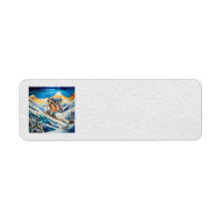 Downhill Skier Address Labels