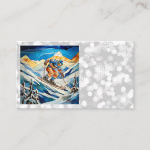 Downhill Skier Business Cards