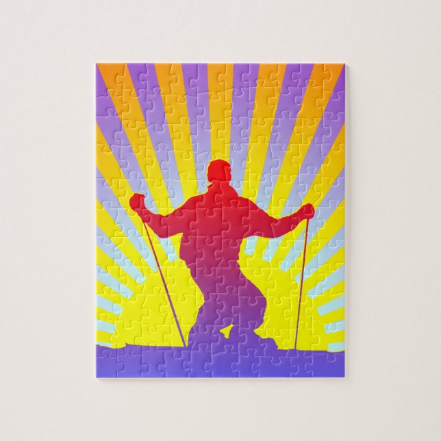 downhill skier jigsaw puzzle (Vertical)