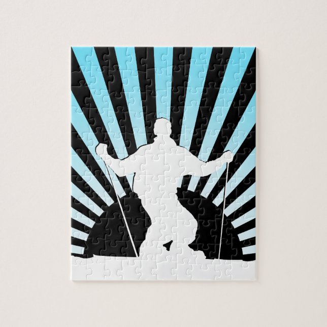 downhill skier jigsaw puzzle (Vertical)