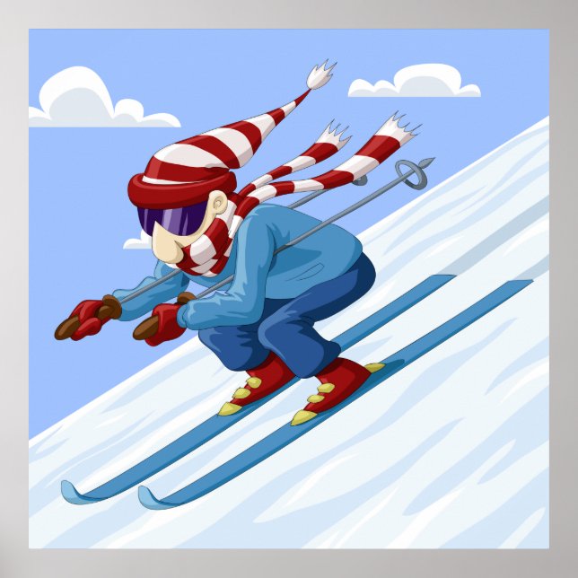 Downhill Skier Poster (Front)