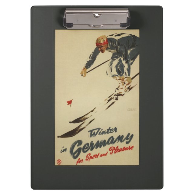 Downhill Skier - Sport and Pleasure Promo Clipboard (Front)