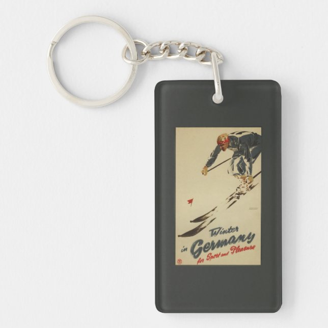 Downhill Skier - Sport and Pleasure Promo Key Ring (Front)