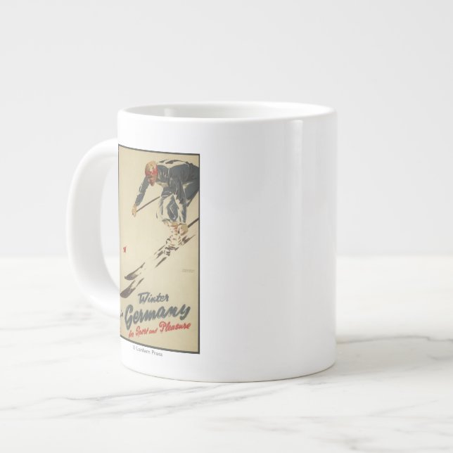 Downhill Skier - Sport and Pleasure Promo Large Coffee Mug (Front Left)
