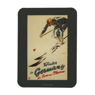 Downhill Skier - Sport and Pleasure Promo Magnet
