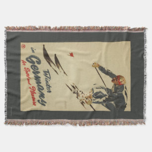 Downhill Skier - Sport and Pleasure Promo Throw Blanket