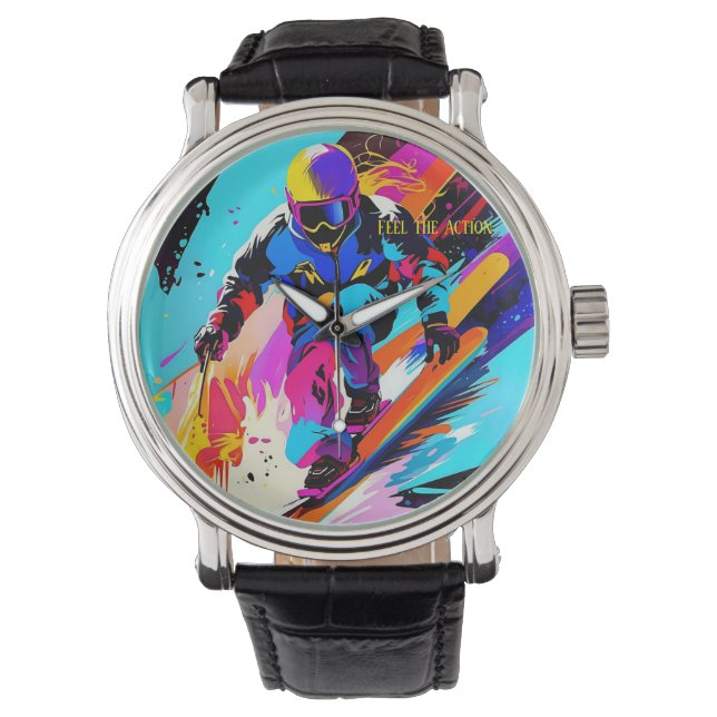 Downhill skiier watch (Front)