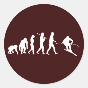 Downhill skiing Downhill Skier gift Classic Round Sticker