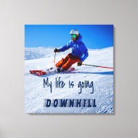 Downhill Skiing Funny Motivational Snow Ski