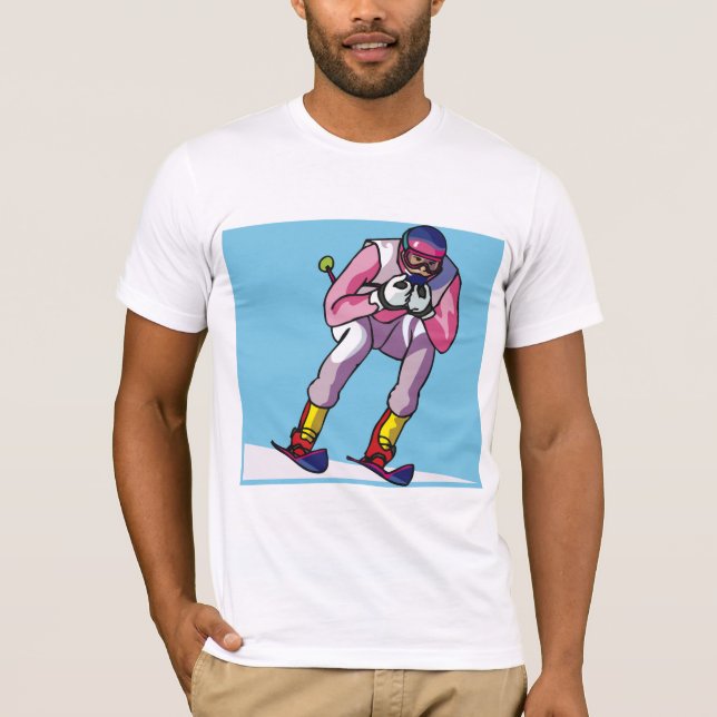 Downhill Skiing Mens T-Shirt (Front)